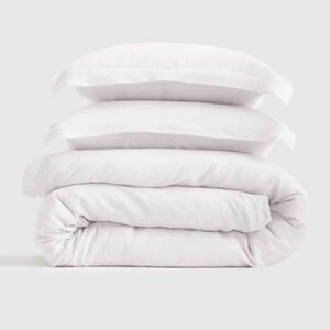 NEW! Quince Queen European Linen Double Flange Duvet Cover NWT